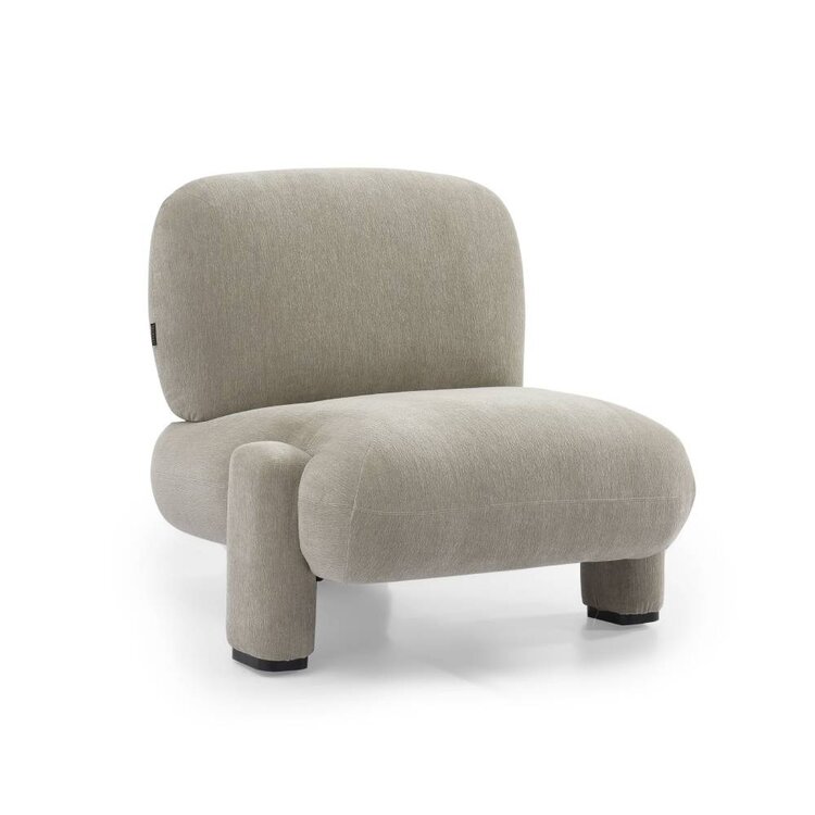 Fauteuil scandinave Louise chenille taupe