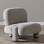 Fauteuil scandinave Louise chenille taupe