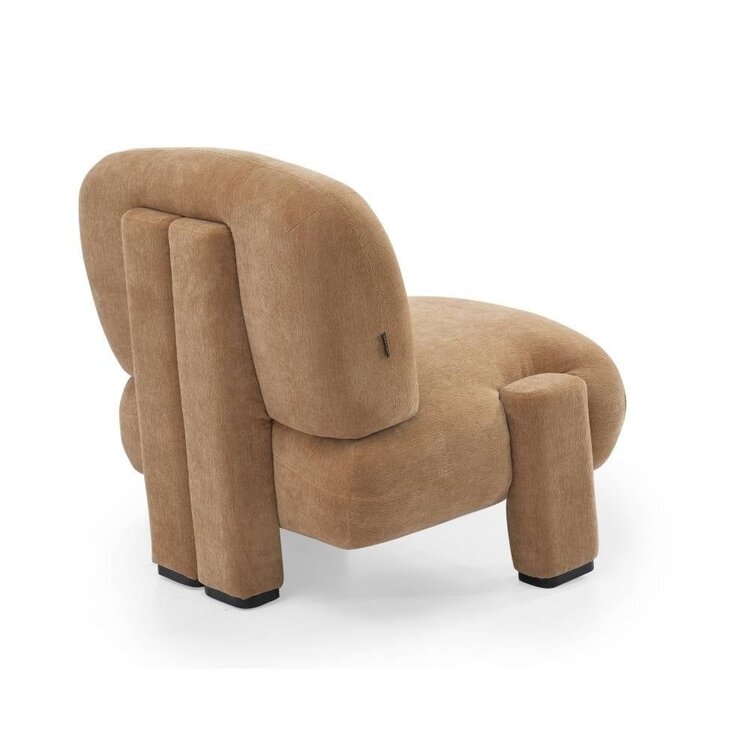 Fauteuil scandinave Louise chenille terracotta
