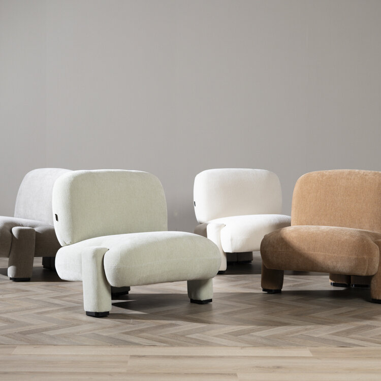 Fauteuil scandinave Louise chenille vert menthe