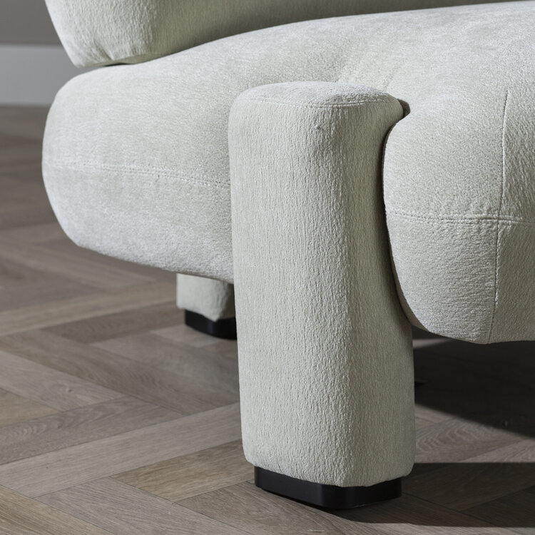 Fauteuil scandinave Louise chenille vert menthe