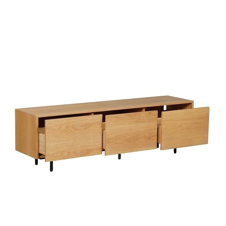 Meuble tv Thomas chêne blanc 150 cm