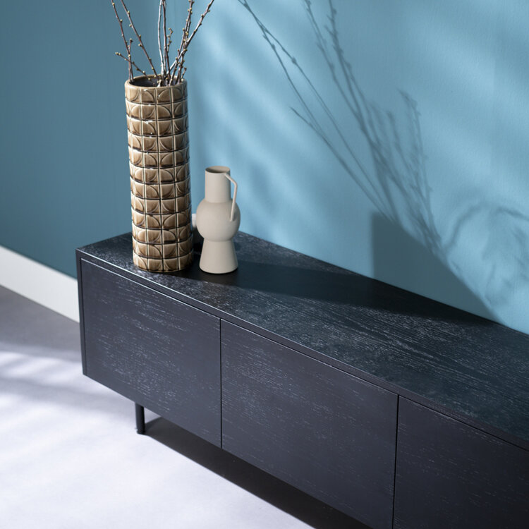 Meuble tv Thomas chêne noir 150 cm