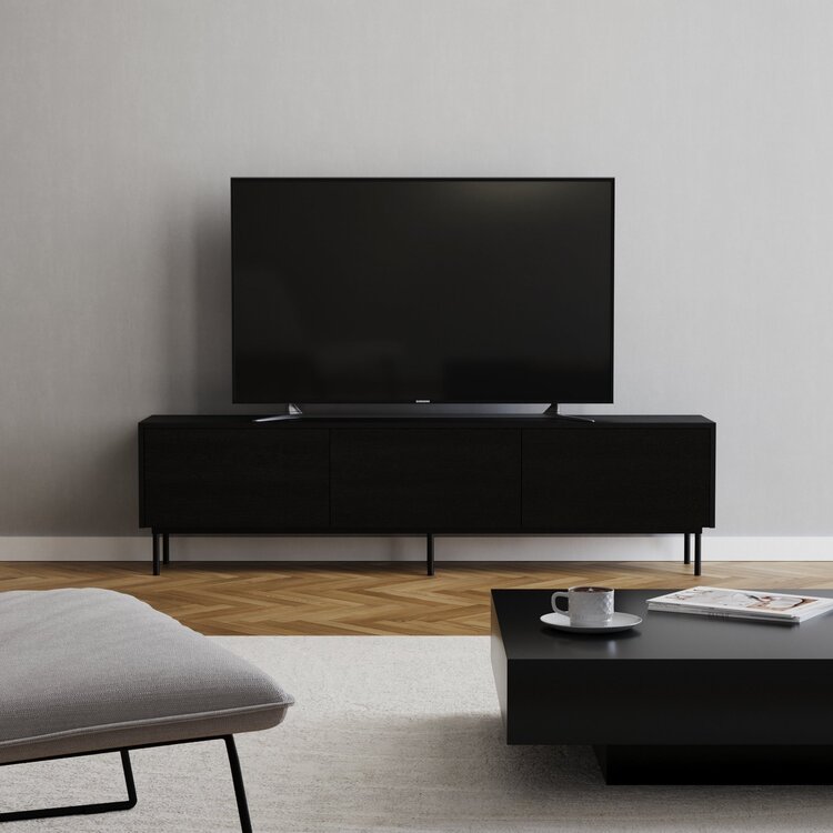 Meuble tv Thomas chêne noir 180 cm