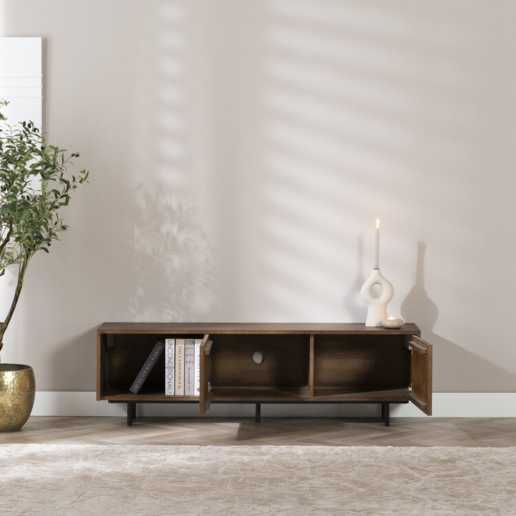 Meuble tv Ray chêne rustique 150 cm