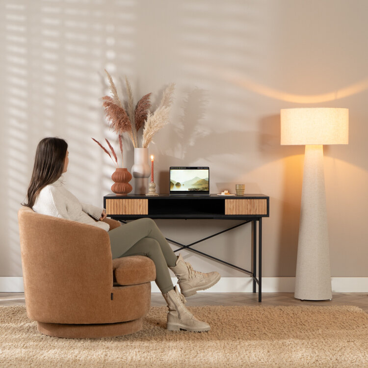 Fauteuil scandinave Valerie chenille terracotta