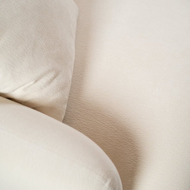 Canapé 3 places scandinave Isa chenille blanc cassé