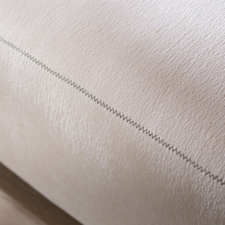 Canapé d'angle droit scandinave July chenille blanc cassé