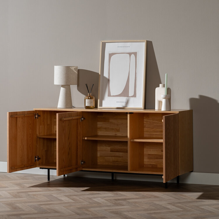 Buffet Haley chêne blanc 160 cm