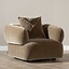 Fauteuil en velours Palermo marron