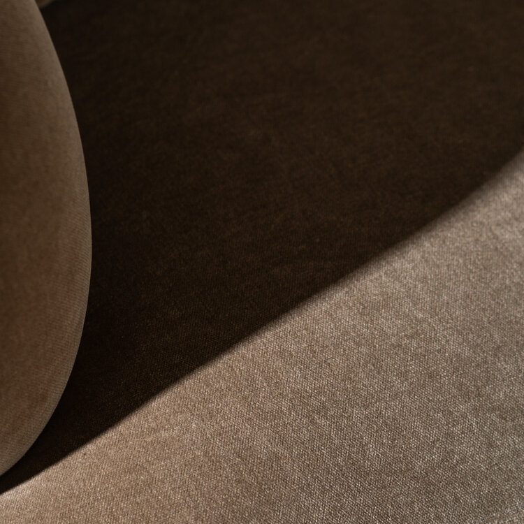 Fauteuil en velours Palermo marron