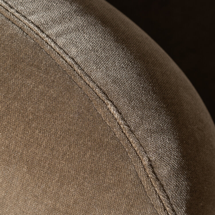 Fauteuil en velours Palermo marron