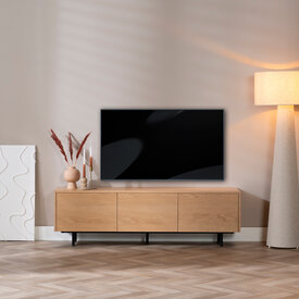Meuble tv Thomas chêne blanc 150 cm