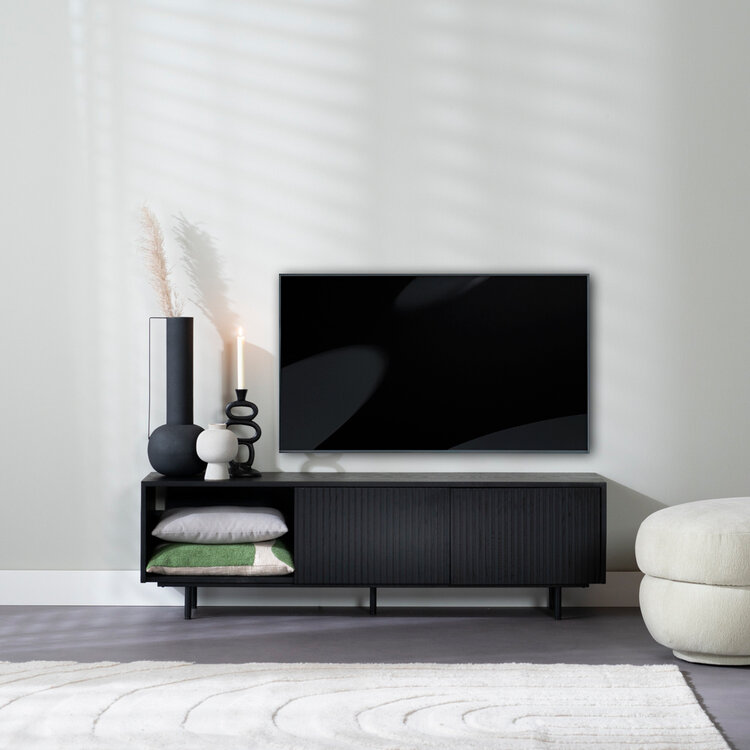 Meuble tv Ray chêne noir 150 cm