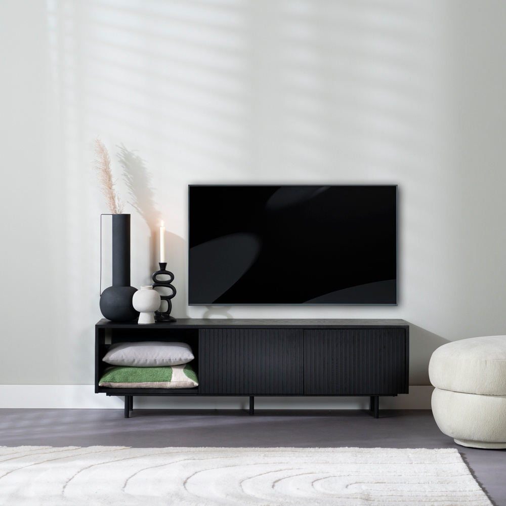 Meuble tv Ray chêne noir 150 cm