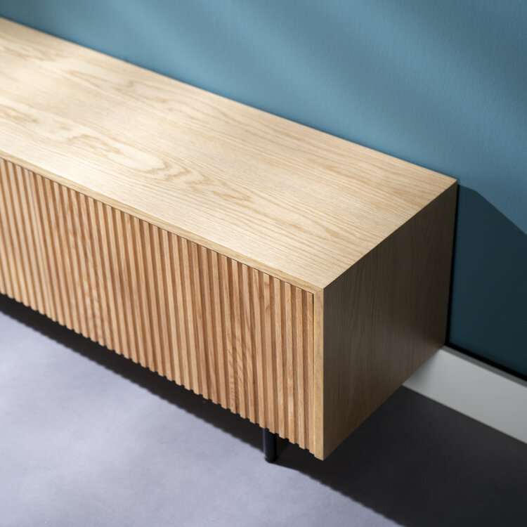 Meuble tv Ray chêne blanc 180 cm