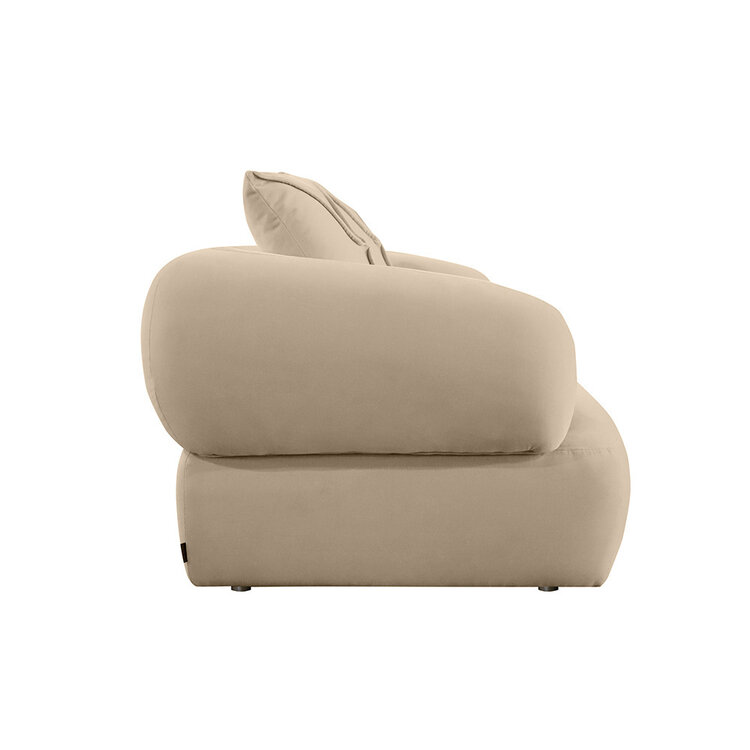 Canapé velours 3 places Palermo beige