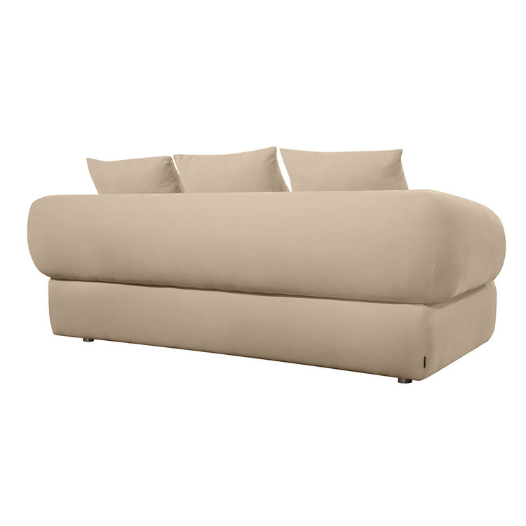 Canapé velours 3 places Palermo beige