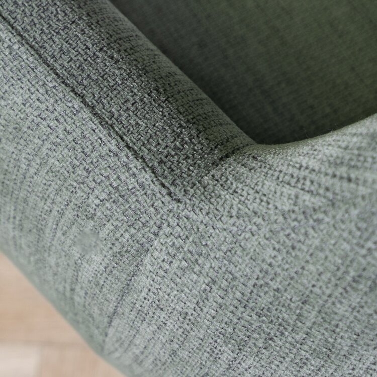 Chaise de salle à manger scandinave Lars tissu recyclé vert