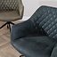 Chaise de salle à manger avec roulettes Levi noir eco-cuir