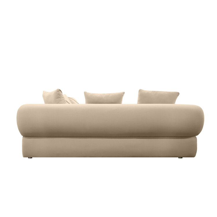 Canapé d'angle droit velours Palermo beige
