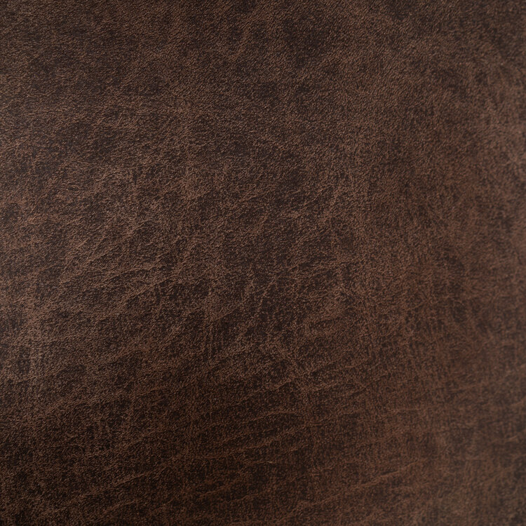 Canapé d'angle industriel Memphis éco-cuir brun gauche