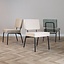 Chaise de salle à manger scandinave Espen en tissu recyclé beige
