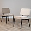 Chaise de salle à manger scandinave Espen en tissu recyclé beige