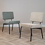 Chaise de salle à manger scandinave Espen en tissu recyclé taupe