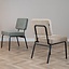 Chaise de salle à manger scandinave Espen en tissu recyclé taupe