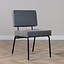 Chaise de salle à manger industrielle Espen anthracite éco-cuir