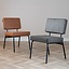 Chaise de salle à manger industrielle Espen anthracite éco-cuir