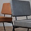 Chaise de salle à manger industrielle Espen anthracite éco-cuir