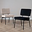 Chaise de salle à manger en velours Espen noir