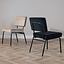 Chaise de salle à manger en velours Espen noir