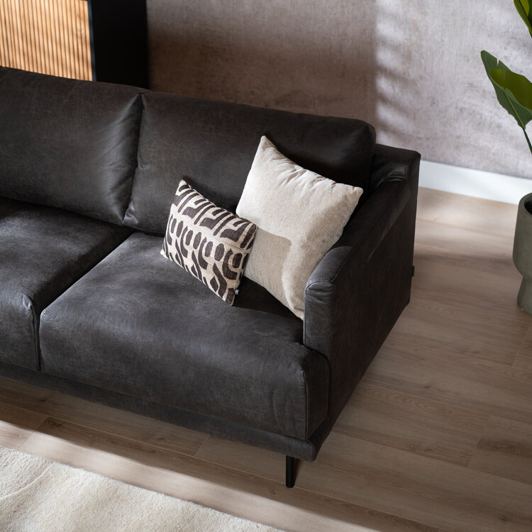 Canapé en cuir Denver 2,5 places anthracite