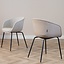 Chaise de salle à manger scandinave Ole taupe en tissu recyclé