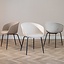 Chaise de salle à manger scandinave Ole taupe en tissu recyclé