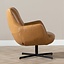 Fauteuil pivotant Stella cuir cognac
