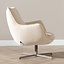 Fauteuil pivotant en velours Stella beige