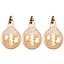 Ampoule LED Ø9,5 cm or (set de 3)