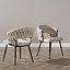 Chaise de salle à manger Braid chenille beige
