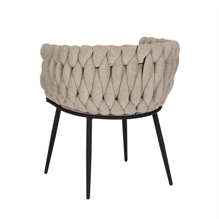Chaise de salle à manger River chenille beige