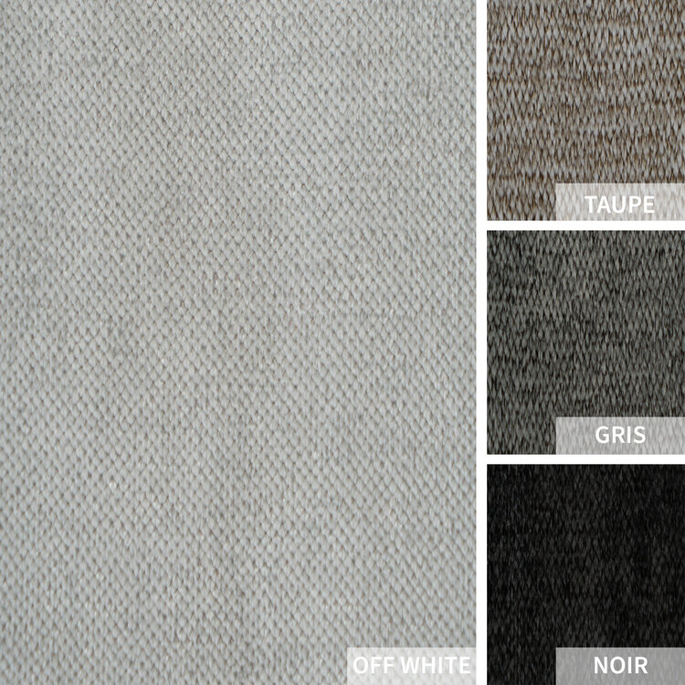 Canapé d'angle scandinave Memphis tissu chiné blanc droit