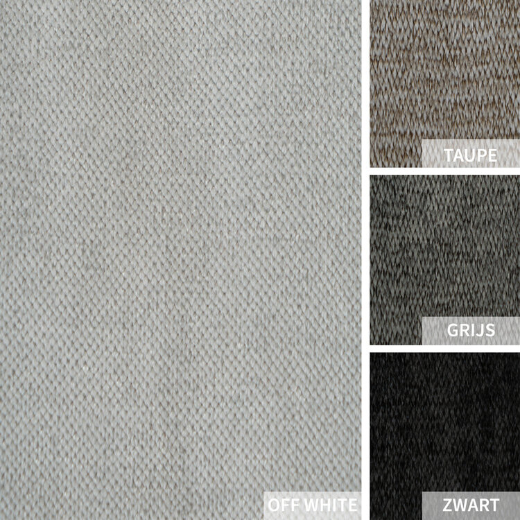 Pouf Scandinave Memphis tissu mélangé blanc