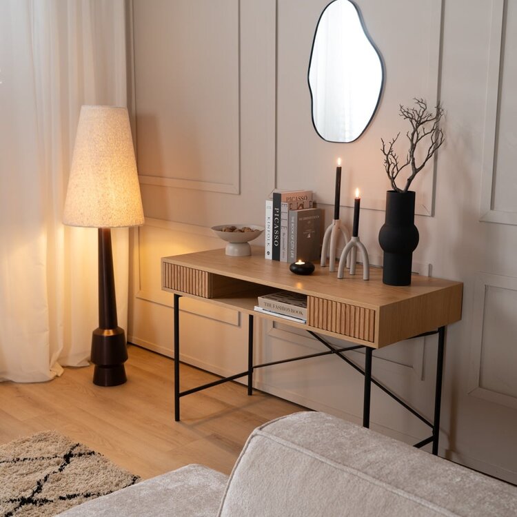 Bureau Maury chêne blanc 120x55x77