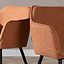 Chaise de salle à manger Ciara tissu lin terracotta