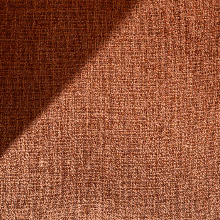 Chaise de salle à manger Ciara tissu lin terracotta