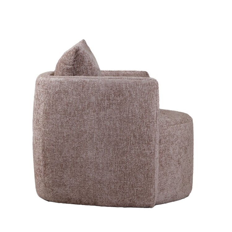 Fauteuil tissu chenille Ruby rose