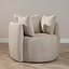 Fauteuil tissu bouclette teddy Ruby taupe
